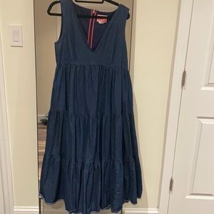 Kate spade sleeveless denim maxi dress